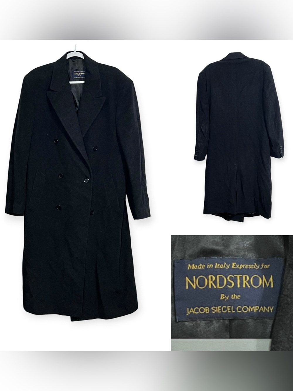 Jacob Siegel Co - Nordstrom pea coat Double-Breasted LambsWool/Cashmere M/L gray